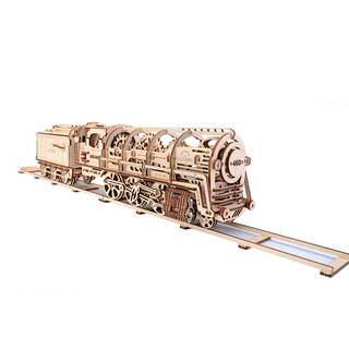 Dampflokomotive UGEARS Baukasten Holz 3D Gummiantrieb 443 tlg. Siva SI-70012