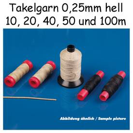 Takelgarn 0,25mm hell in 20m Amati