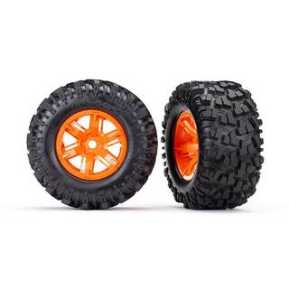 TRAXXAS Reifen auf Felge X-Maxx orange, Maxx AT Reifen (2) TRX7772T