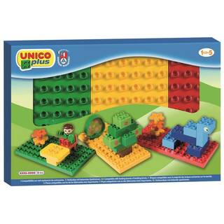 Unico Plus Basic Box Platte 3 Teilige Bau Platten für große Bausteine Neu