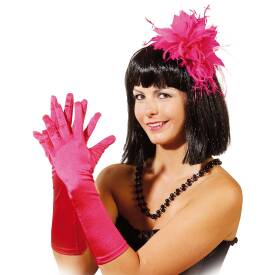 Satin-Handschuhe (40cm), pink