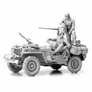 Torro 1/16 Bausatz Willys Jeep US Army mit Cal.50 2222000382