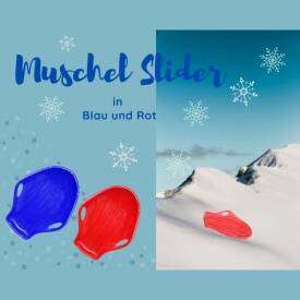 Muschel Slider (blau, rot) 64 cm