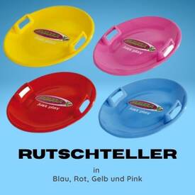 Rutschteller Snow Play (rot, blau, gelb, pink)