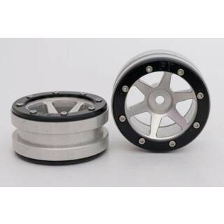 Beadlock Wheels PT- Slingshot Silber/Schwarz 1.9 (2 St.)?
