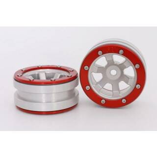 Beadlock Wheels PT- Claw Silber/Rot 1.9 (2 St.)?