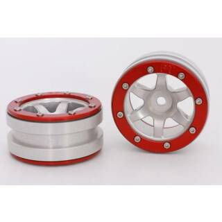 Beadlock Wheels PT- Wave Silber/Rot 1.9 (2 St.)?