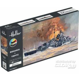 Heller STARTER KIT Bismarck + Tirpitz TWINSET 1:400