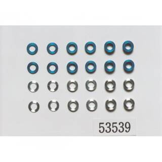 Aluminum Buchsen-Set 5,5/3mm blau/silber 300053539