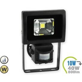 V5355 LED Strahler 10W schwarz mit Bewegungsmelder...