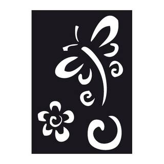 Krick Airbrush Schablone DRAGONFLY + FLOWER