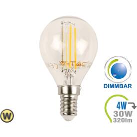 V-TAC E14 LED Lampe 4W Filament P45 Warmweiß Dimmbar