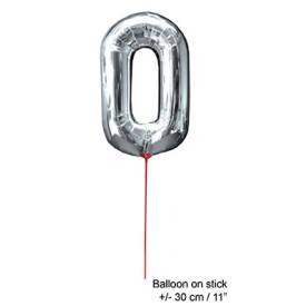 Folienballon Geburtstag Jahrestag ca. 30 cm silber an...
