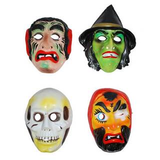 4 Halloween Masken Modellwahl Horrorgesichter in verschiedenen Farben Karneval