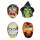 4 Halloween Masken Modellwahl Horrorgesichter in verschiedenen Farben Karneval