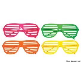 Neon Brillen Jalousie - Erwachsene Farbwahl