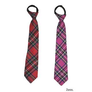 Krawatte "kariert" Farbwahl ca. 45 cm pink oder rot