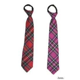 Krawatte "kariert" Farbwahl ca. 45 cm pink oder...