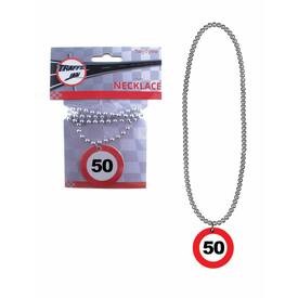 Halskette Nummer 50 - Verkehrsschild