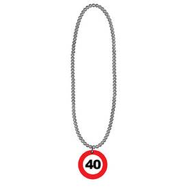 Halskette Nummer 40 - Verkehrsschild