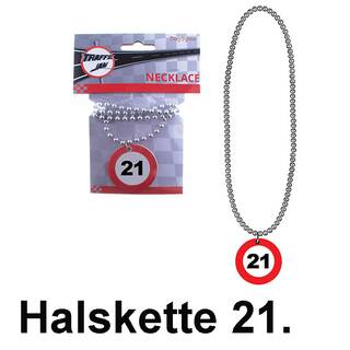 Halskette Nummer 21 - Verkehrsschild