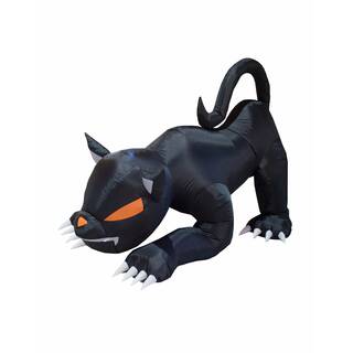 Aufblasbar schwarze Katze mit Licht und Lüfter ca. 140x110 cm Dekoration