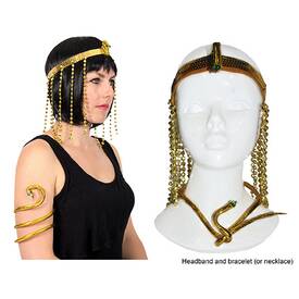 Cleopatra Set gold Stirnband und Armband Ägypten
