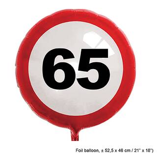 Folienballon Nr. 65 ca. 55,2x46 cm Verkehrsschild