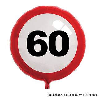Folienballon Nr. 60 ca. 55,2x46 cm Verkehrsschild