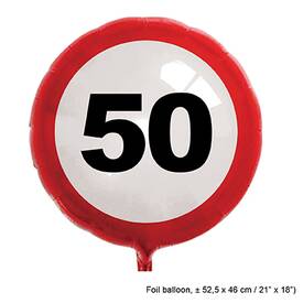 Folienballon Nr. 50 ca. 55,2x46 cm Verkehrsschild
