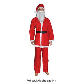 Kostüm - Weihnachtsmann-Set 4 teilig 0-3 Jahre - Jungen