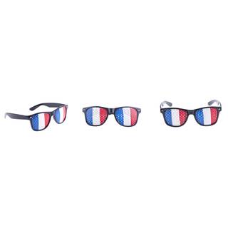 Brille Frankreich blau/weiß/rot mit Löchern