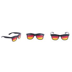 Brille Deutschland schwarz/rot/gelb mit Löchern