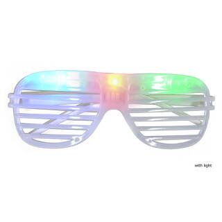 Brille Jalousie mit LED-Beleuchtung Farbwechsel - Erwachsene