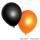 Ballons schwarz, orange ca. 25 cm 10 Stück