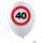 Luftballons Nr. 40 12 Stück ca. 30cm Verkehrsschild