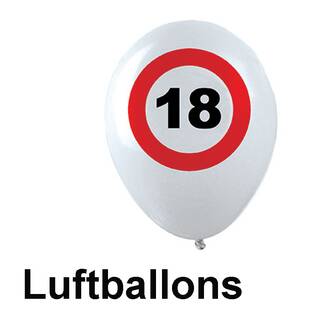 Luftballons Nr. 18 12 Stück ca. 30cm Verkehrsschild