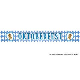 Banner Oktoberfest ca. 8x610 cm kariert Banderole