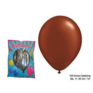 Ballons braun ca. 30 cm 100 Stück