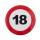 Button Nummer 18 and HORNY- Verkehrsschild