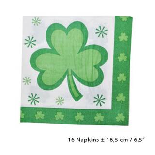 Servietten St. Patricks Day 16 Stück ca. 16,5cm grün