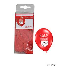 Ballons Köln rot ca. 30 cm 12 Stück