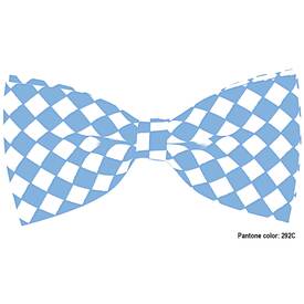 Fliege Oktoberfest weiß/blau kariert - Erwachsene