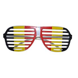 Brille Gitter Belgien schwarz/gelb/rot - Erwachsene