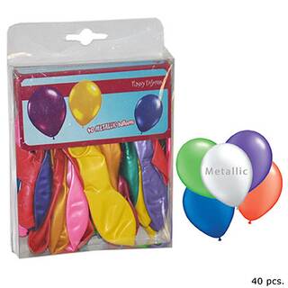 Ballons metallic Farbmix ca. 25 cm 40 Stück