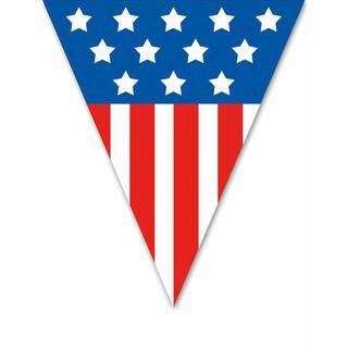 Flagge Girlande USA ca. 5 m Amerikawimpel mit Sternen