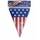 Flagge Girlande USA ca. 5 m Amerikawimpel mit Sternen