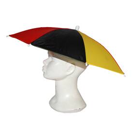 Hut-Regenschirm rot/gelb/schwarz - Erwachsene
