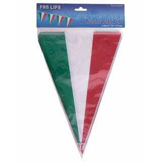 NEU Wimpelkette Italien aus Papier, 3,5m lang, 10 Flaggen, 20x30