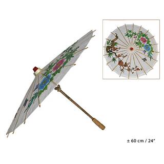 Chinesischer Sonnenschirm Papier und Holz ca. 60 cm